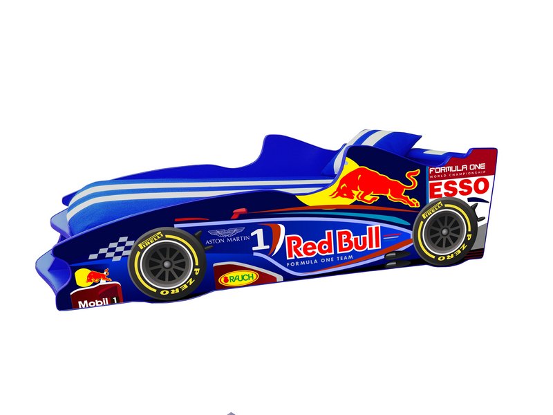 Кровать машина Formula-1 синяя